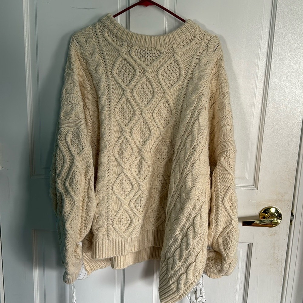 Cable knit sweater